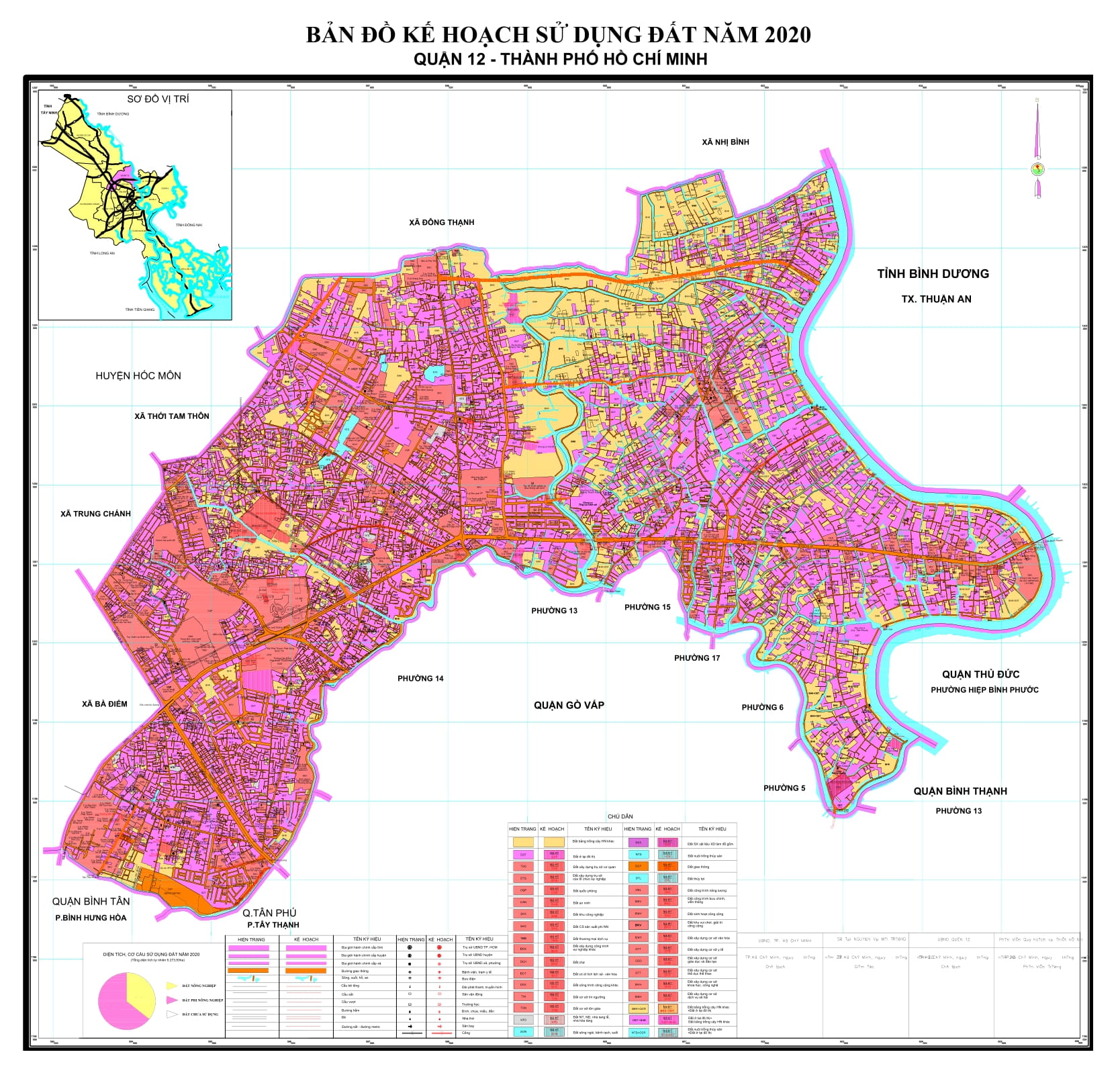 Bản đồ quy hoạch sử dụng đất tại Quận 12